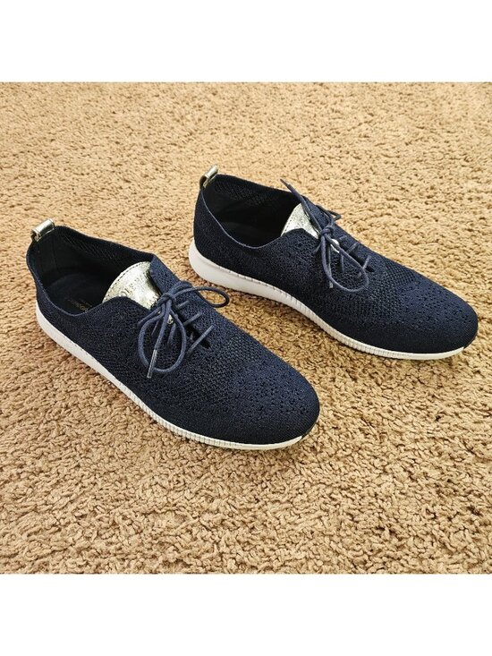 Cole Haan Shoes - Cole Haan 2.ZEROGRAND Oxford Shoes Womens 10.5B Marine Blue Argento Stitchlite